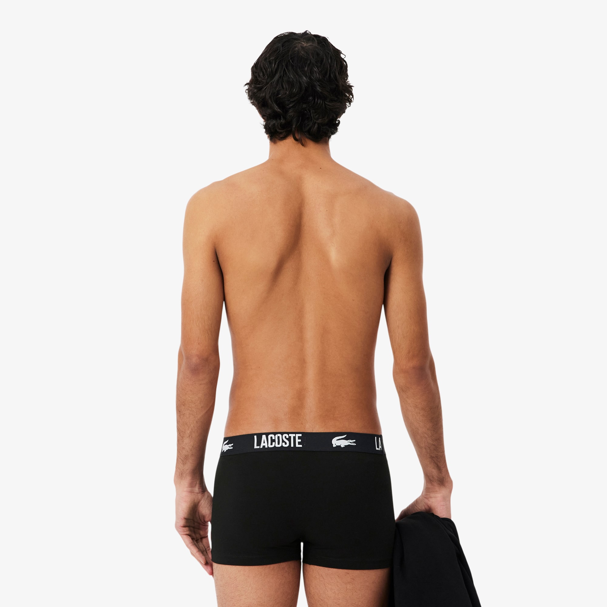 Thumbnail - Lacoste 3er-Pack Trunks aus Stretch-Baumwolle - Schwarz Size M