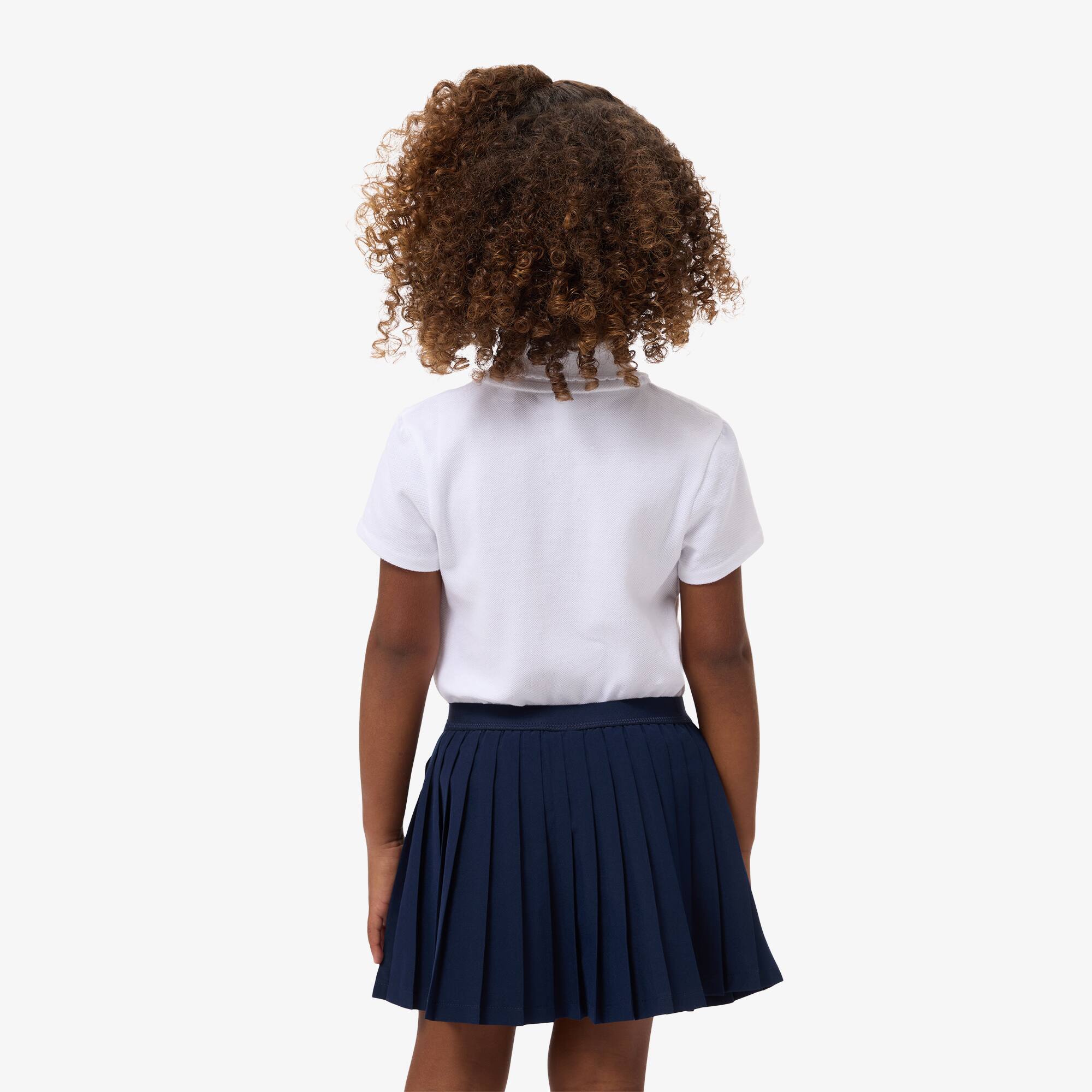 Thumbnail - Lacoste Polohemd aus Piqué mit gewelltem Kragen - Weiß Size 2 - 2A