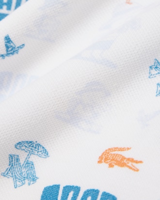 Polohemd aus Mini Piqu&eacute; mit Print