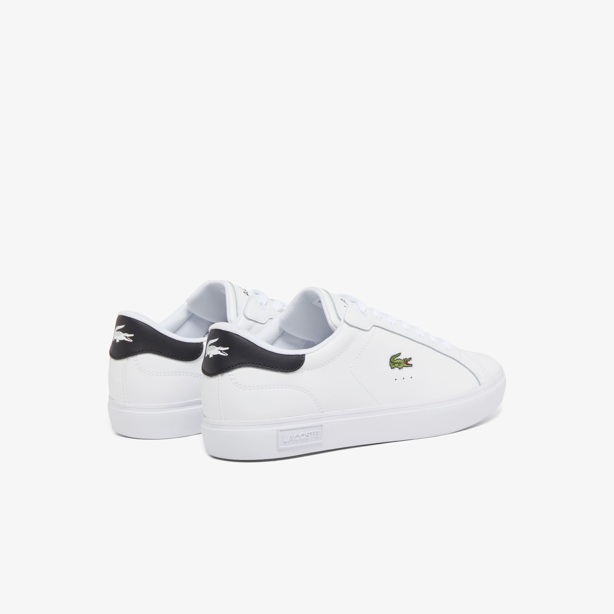 Thumbnail - Lacoste Herren-Sneakers Powercourt aus Leder - WHITE/BLACK Size 47