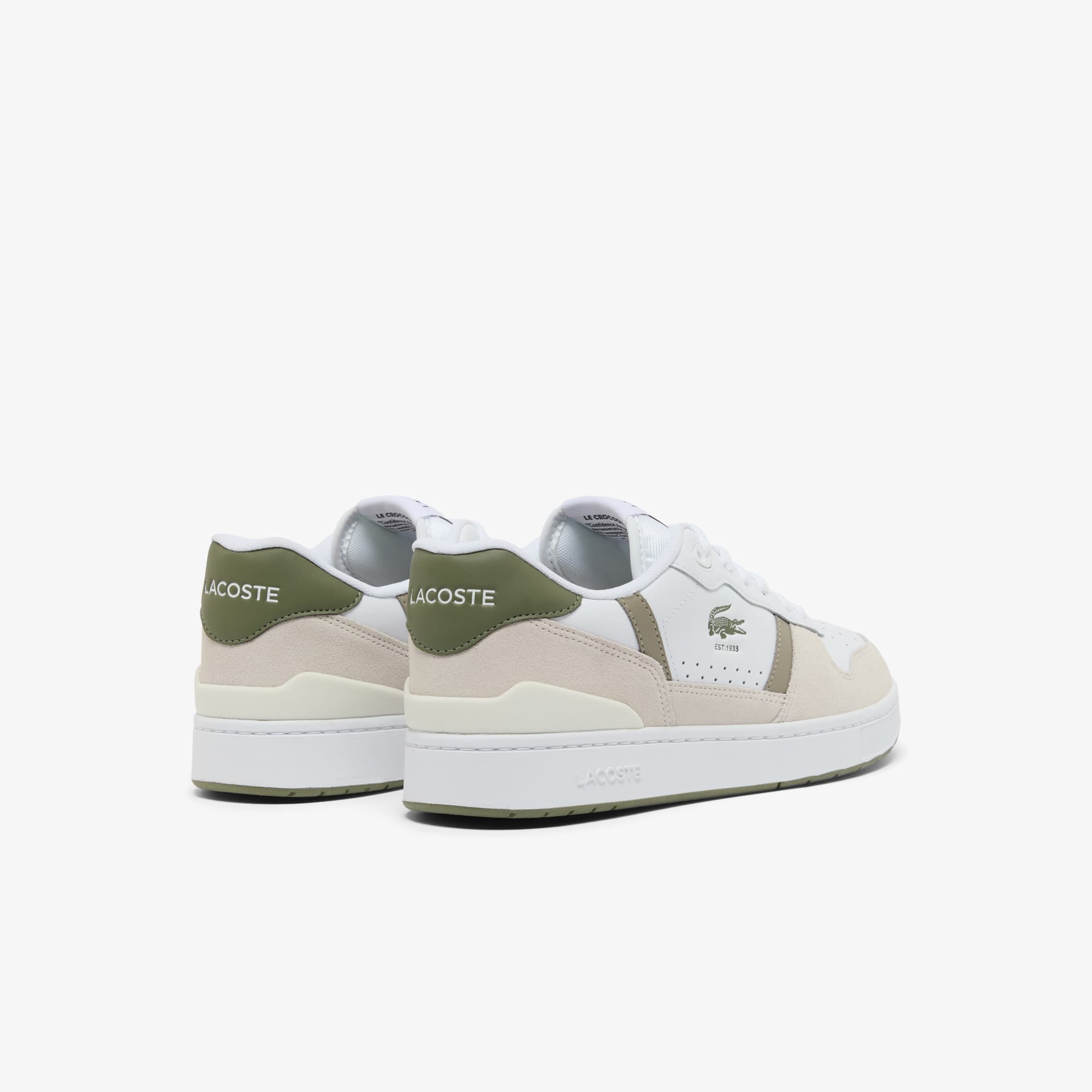 Thumbnail - Lacoste Herren-Sneakers T-Clip Set - WHT/KHK Size 41