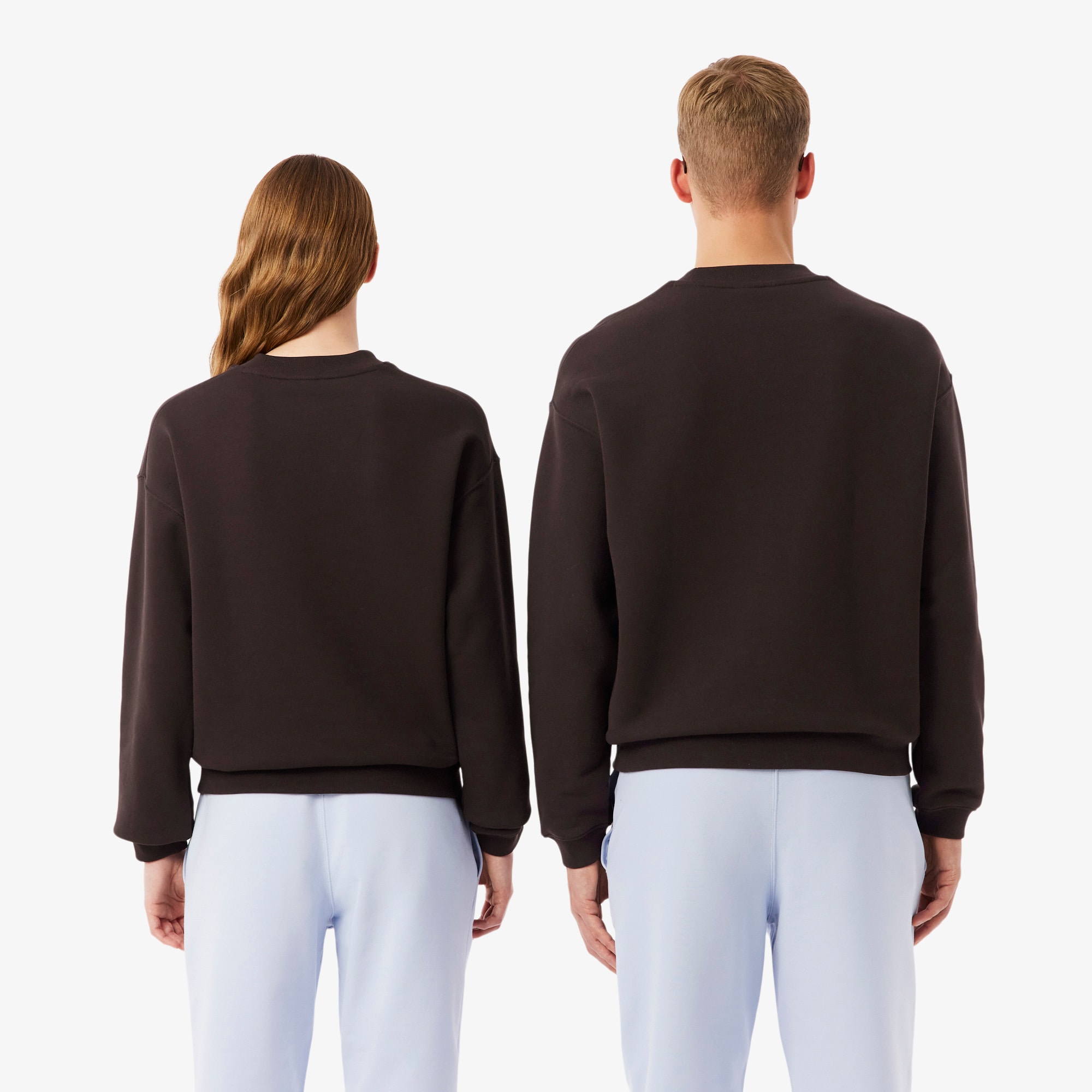 Thumbnail - Lacoste Loose Fit-Sweatshirt aus schwerem Fleece - Braun Size S