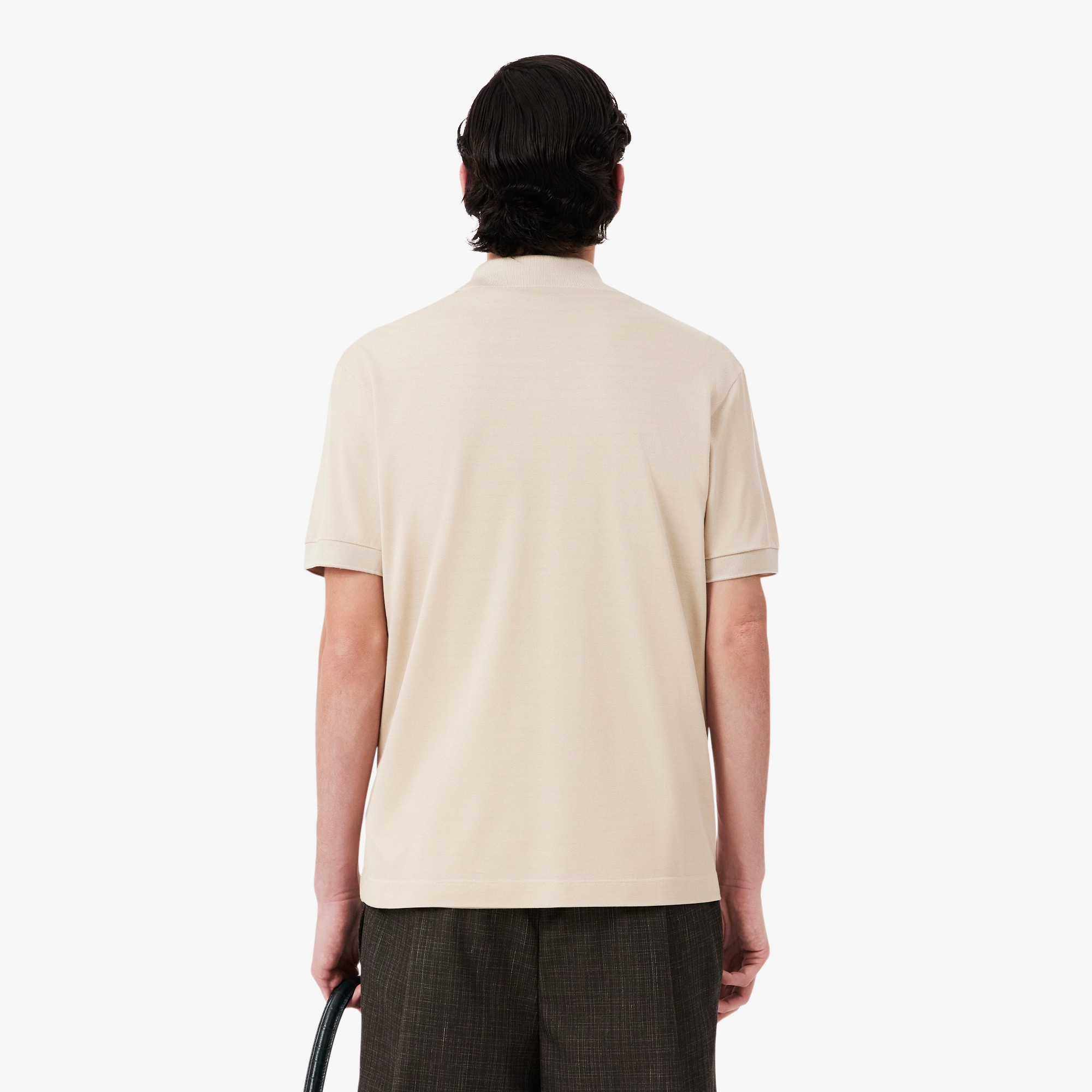 Thumbnail - Lacoste Classic Fit-Polohemd Runway mit Piqué aus Seide - Beige Size S