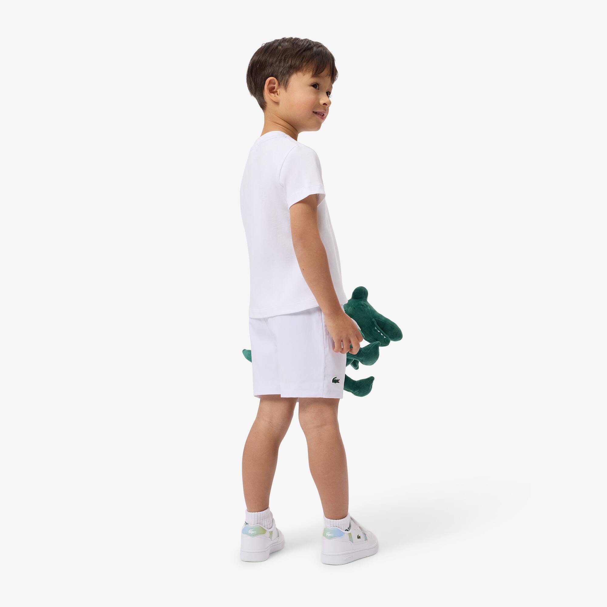 Thumbnail - Lacoste Sportshorts aus Diamant-Taft - Weiß Size 5 - 5A