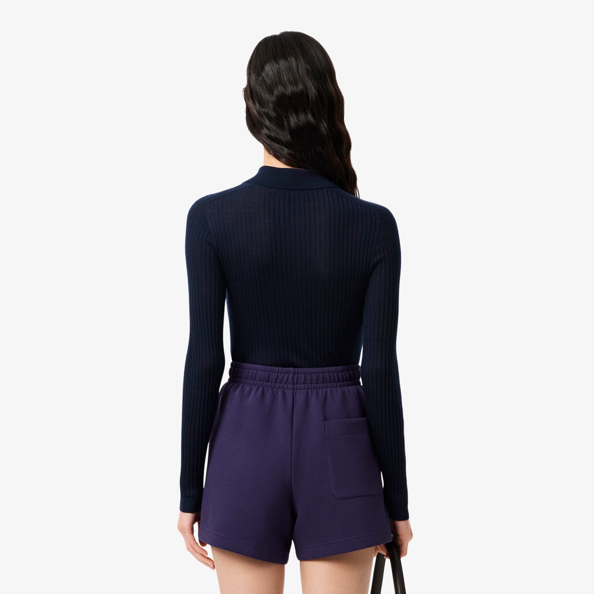 Thumbnail - Lacoste Pullover aus Baumwolljersey mit Polokragen - Navy Blau Size 38