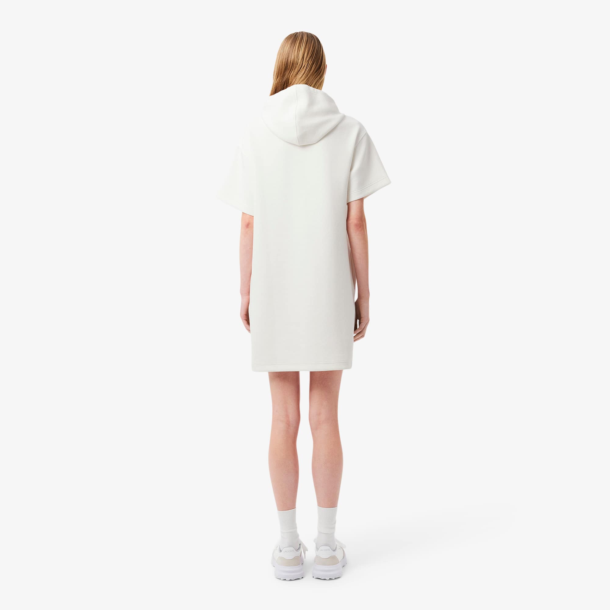 Thumbnail - Lacoste Kleid aus Piqué mit Kapuze - Weiß Size 32