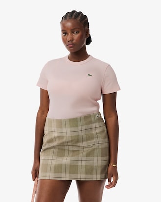 Slim Fit-T-Shirt aus gerippter Baumwolle