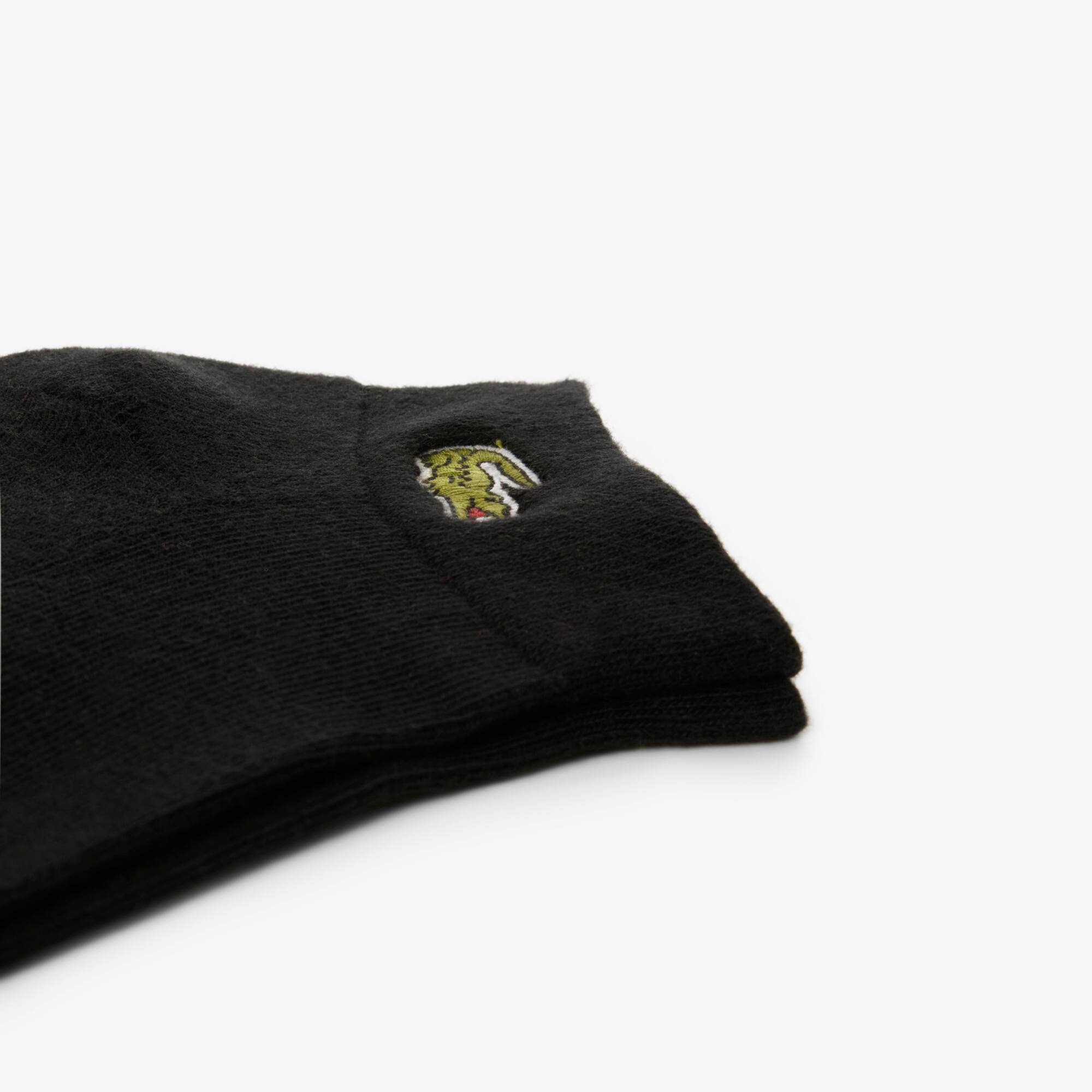 Thumbnail - Lacoste Kurze Sportsocken aus Baumwolle - Schwarz / Heidekraut Grau Size 43/46