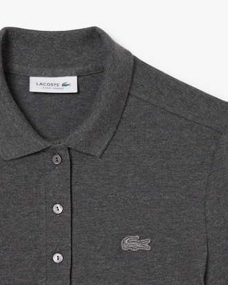 Slim Fit Damen LACOSTE Poloshirt aus Stretch-Baumwoll-Piqu&eacute;