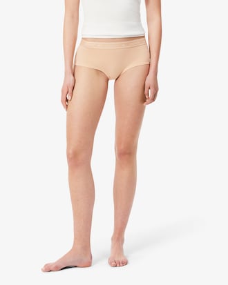 Stretch-Shorty aus Baumwolle mit Logo