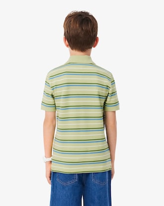 Polohemd aus Petit Piqu&eacute; mit Kontraststreifen