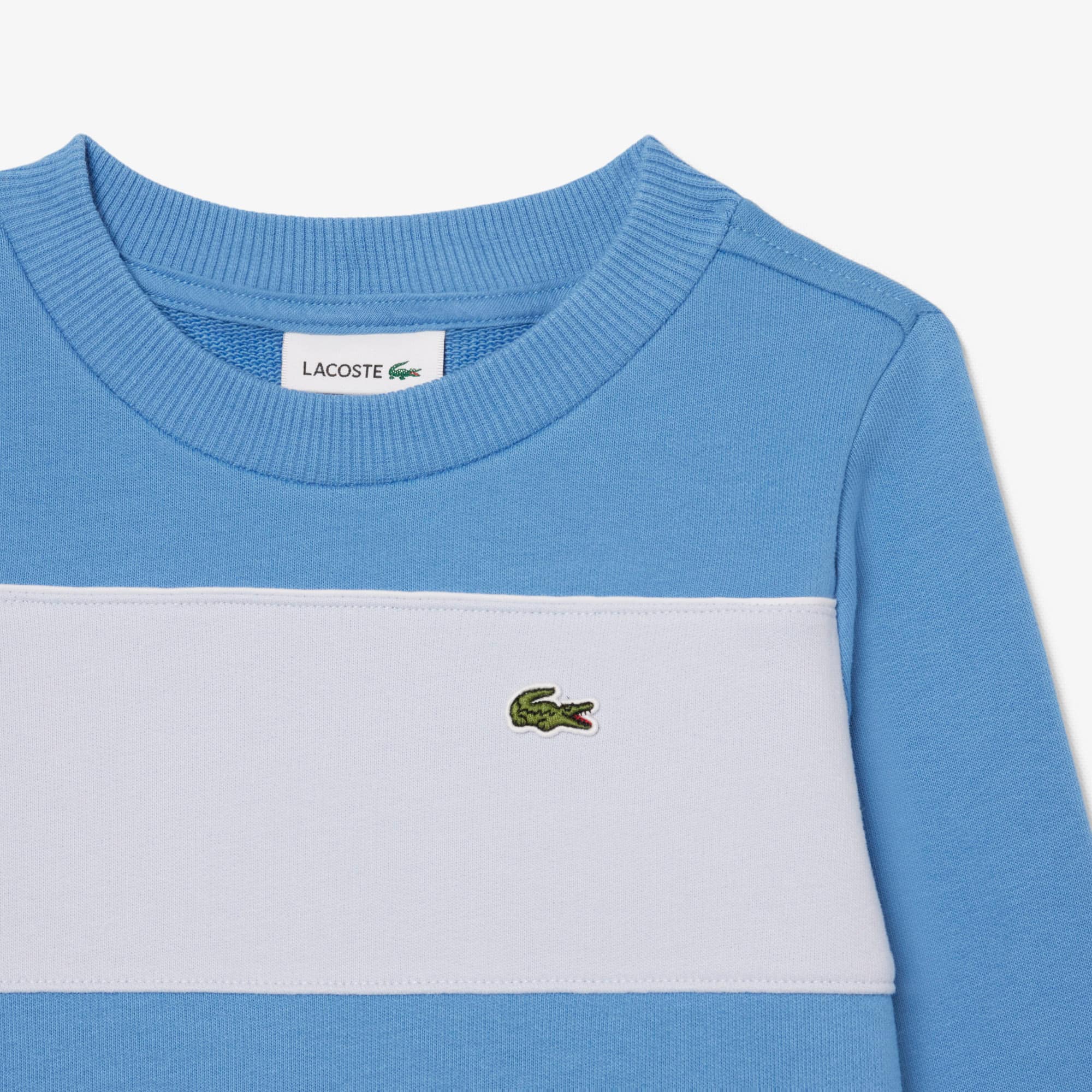 Thumbnail - Lacoste Sweatshirt aus Fleece mit Colorblock-Design - Blau Size 5 - 5A