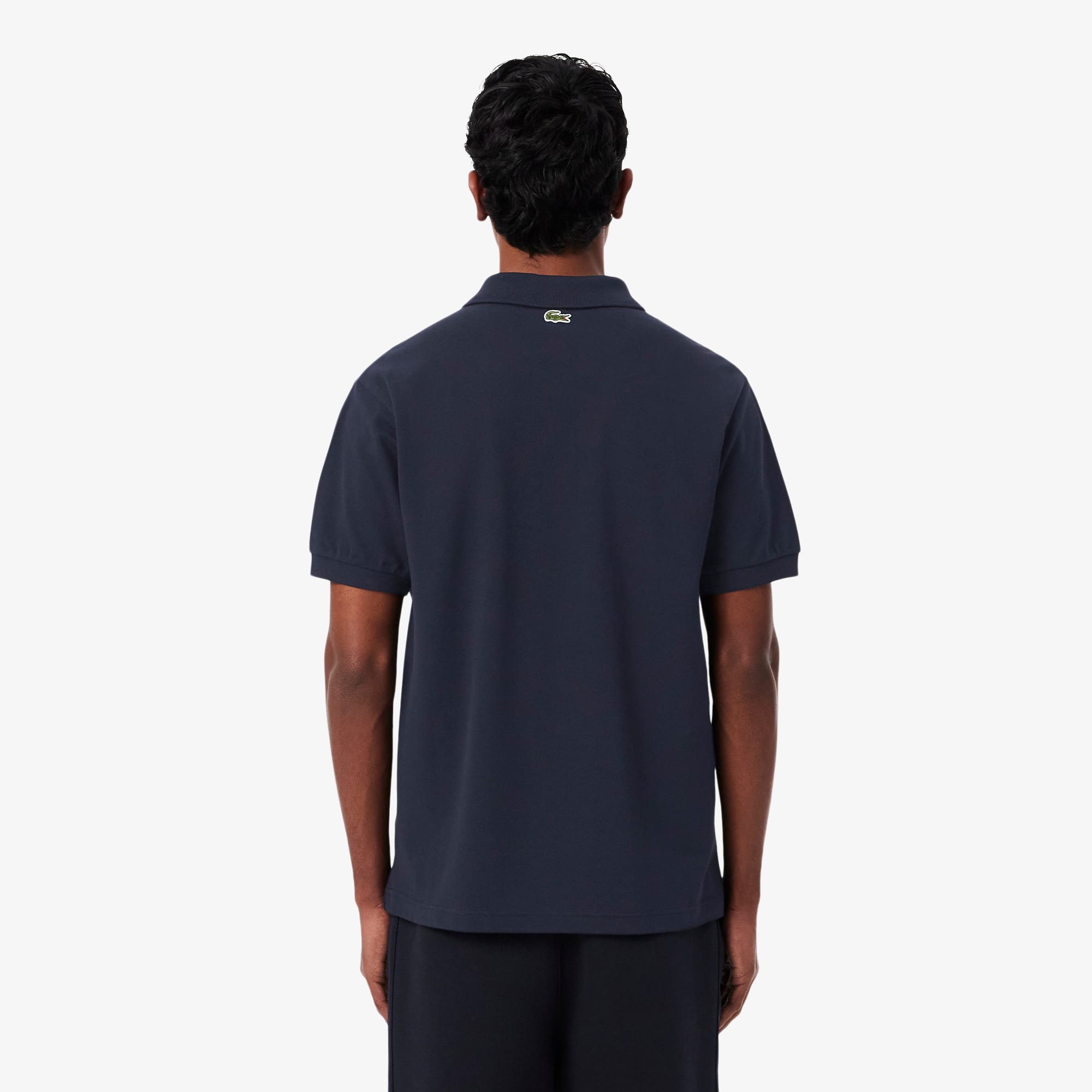 Thumbnail - Lacoste Classic Fit-Polohemd aus Petit Piqué mit Print - Schwarz Size L