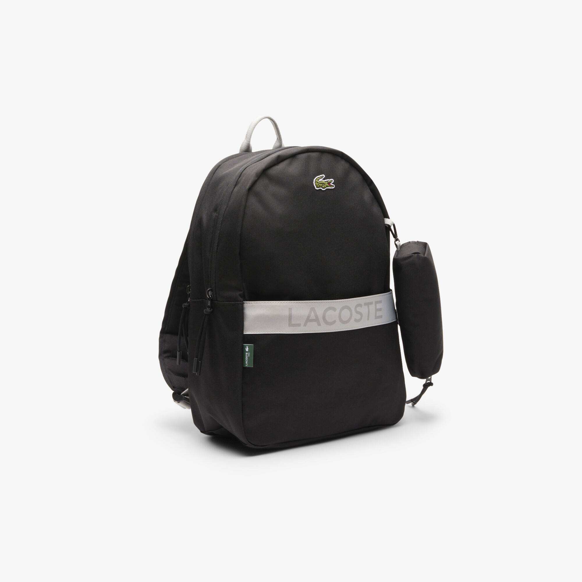 Thumbnail - Lacoste Rucksack mit 3 Fächern und Federmappe - BLACK Size One Size