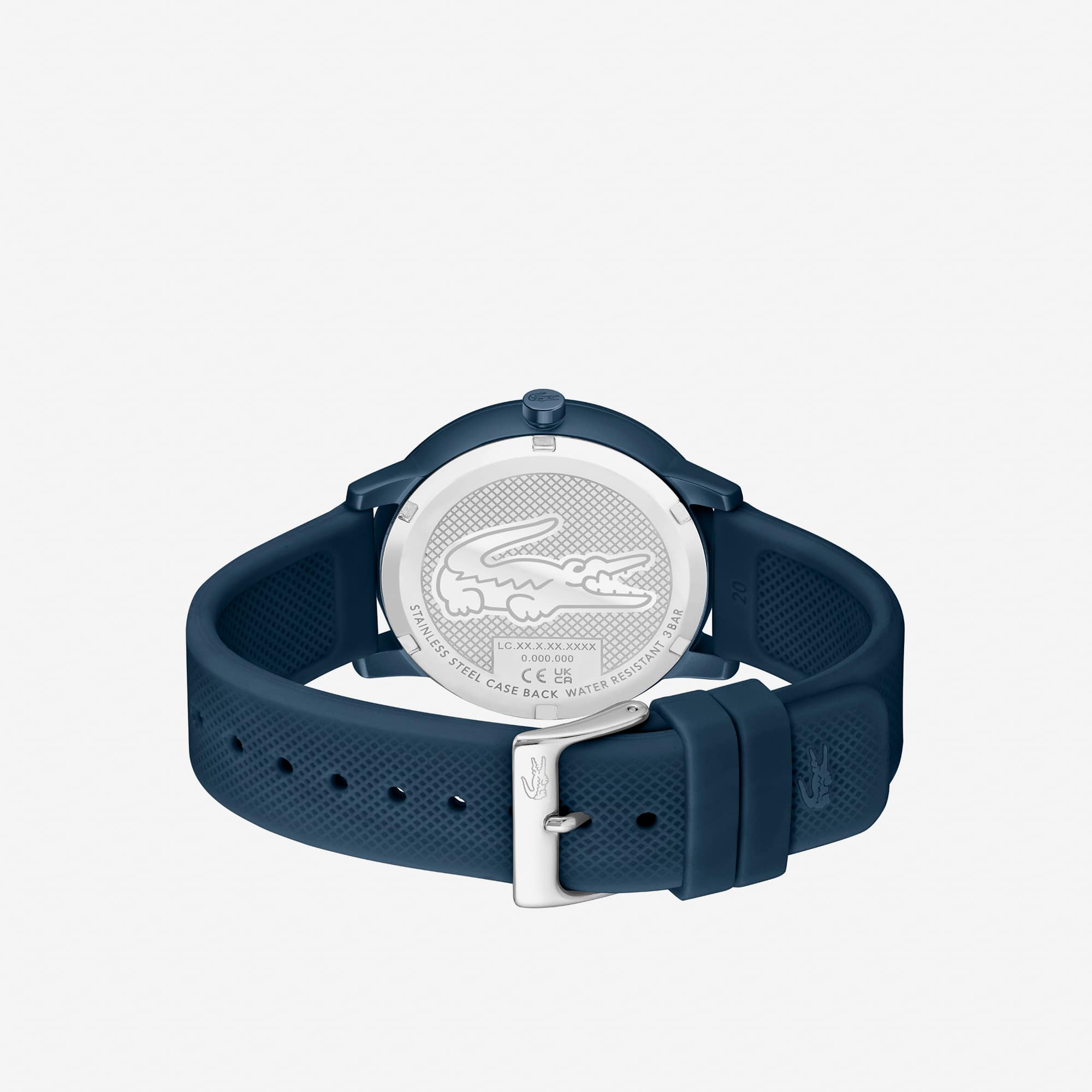 Thumbnail - Lacoste Lacoste MOVE 12.12 Dreizeigeruhr aus navyfarbenem Silikon - SANS COLORIS Size One Size