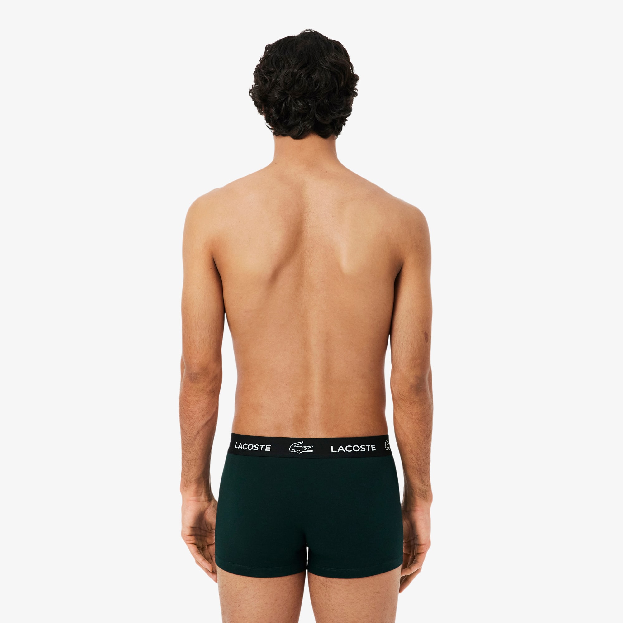 Thumbnail - Lacoste 3er-Pack Trunks aus Stretch-Baumwolle - Sinople Grün Size XS