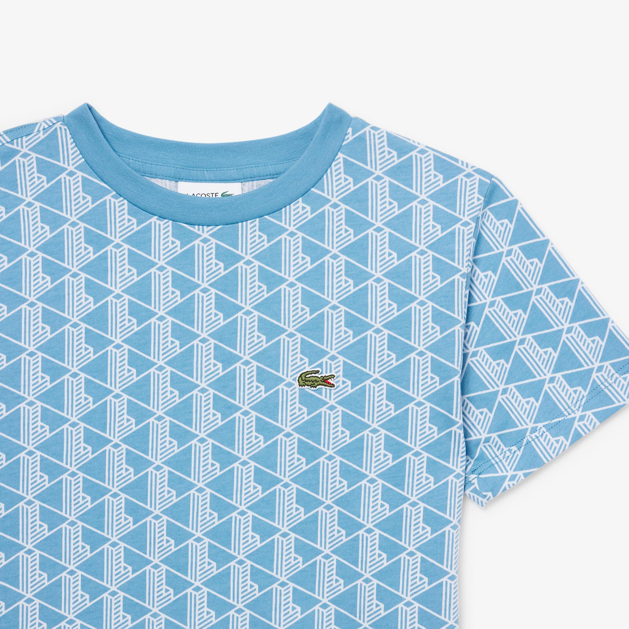 Thumbnail - Lacoste T-Shirt aus Baumwolle mit Monogramm - Bleu Size 12 - 16A