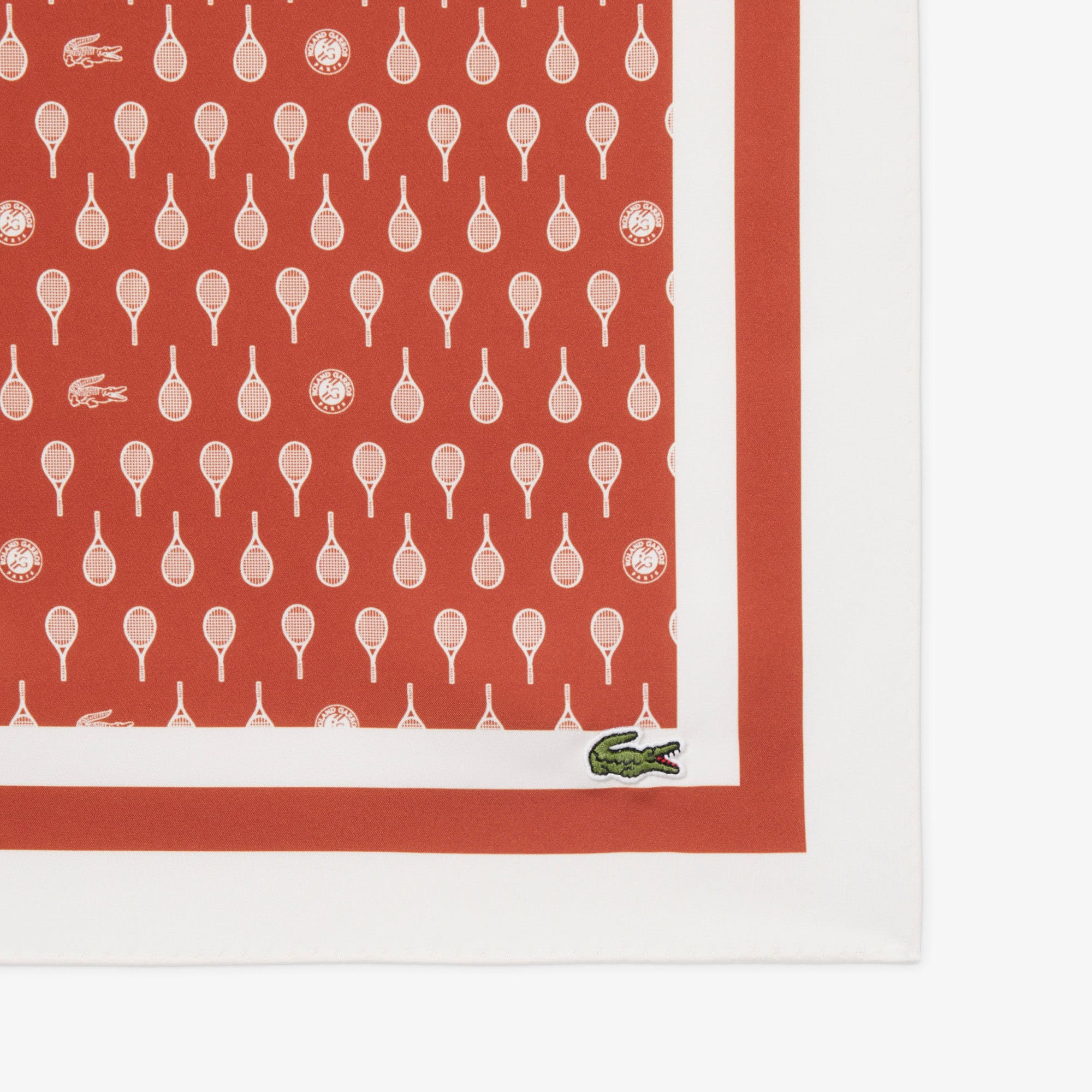 Thumbnail - Lacoste Halstuch mit Print Roland-Garros Edition - Braun Size One Size