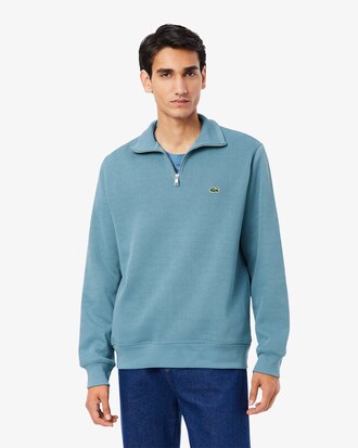 Sweatshirt aus Interlock mit hohem Kragen und Reißverschluss