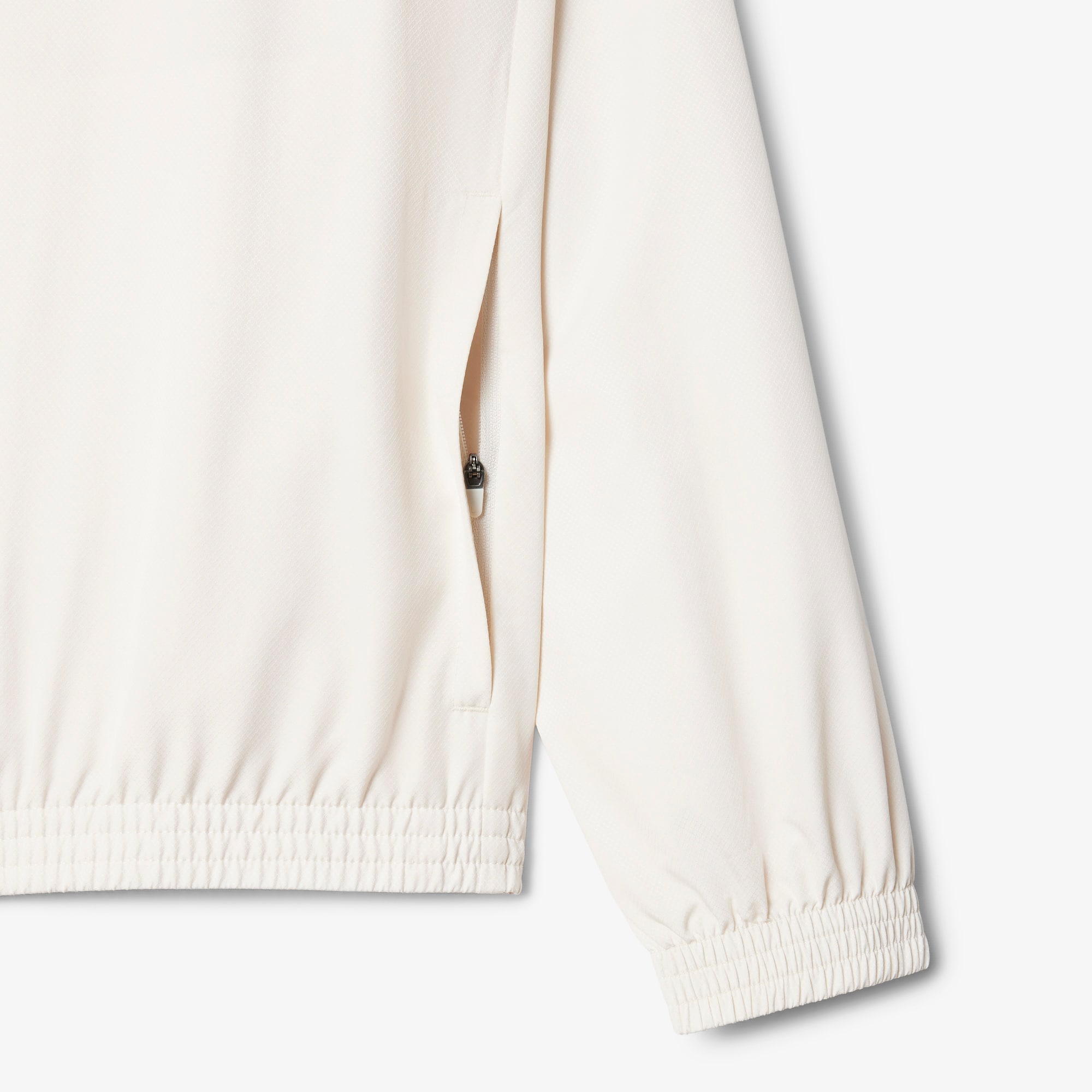 Thumbnail - Lacoste Wasserabweisende Tennisjacke mit Kapuze - Weiß / Lila / Navy Blau Size L