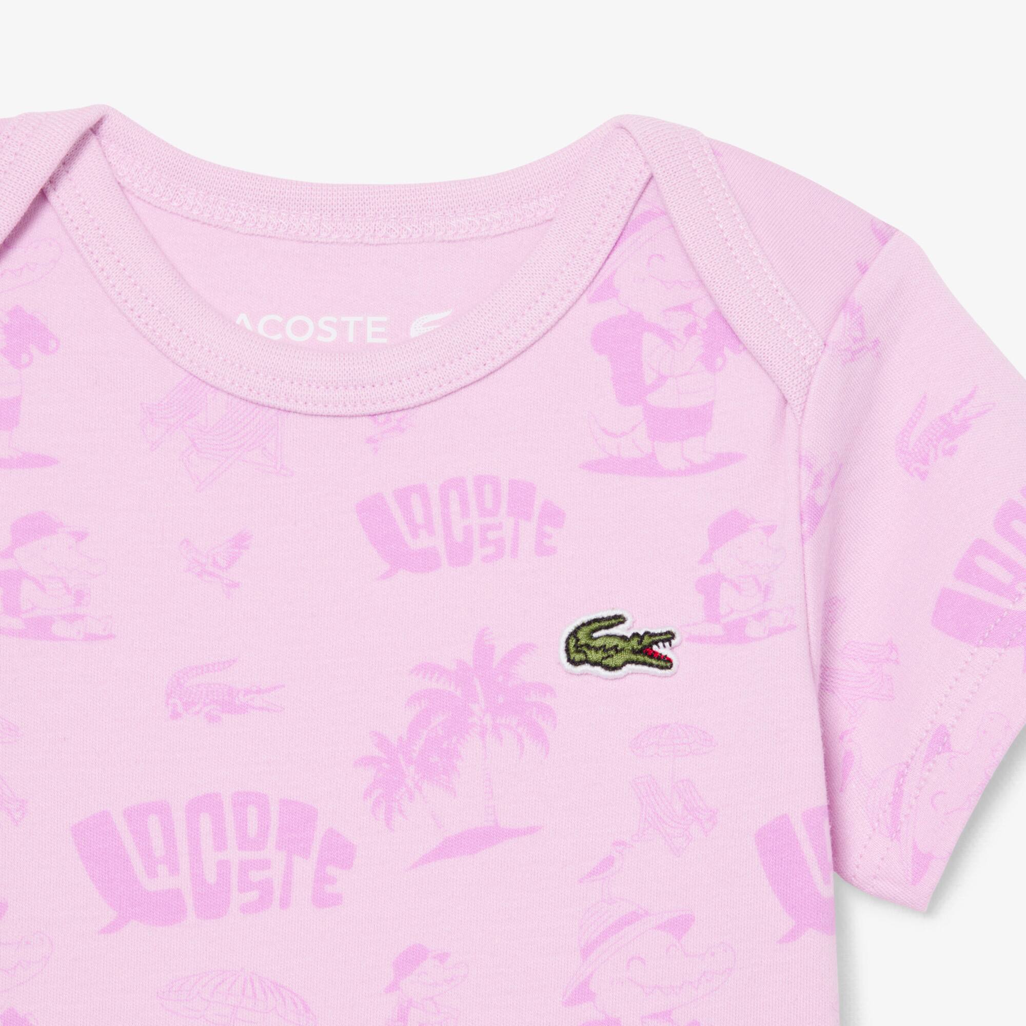 Thumbnail - Lacoste Geschenkbox für Neugeborene mit Print - Rosa Size 3 - 6M