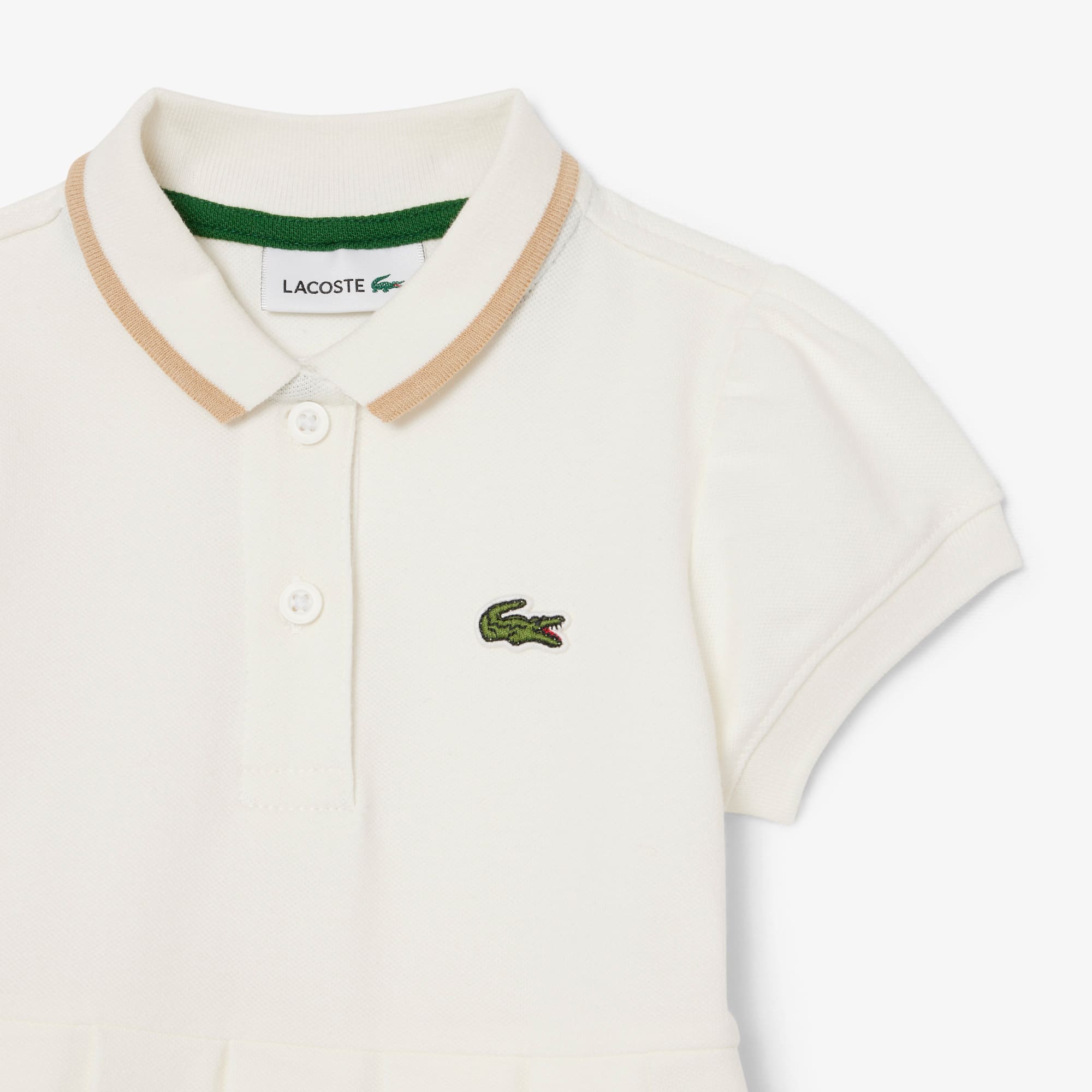 Thumbnail - Lacoste Baby-Set aus Stretch-Piqué - Weiß Size 5 - 12M