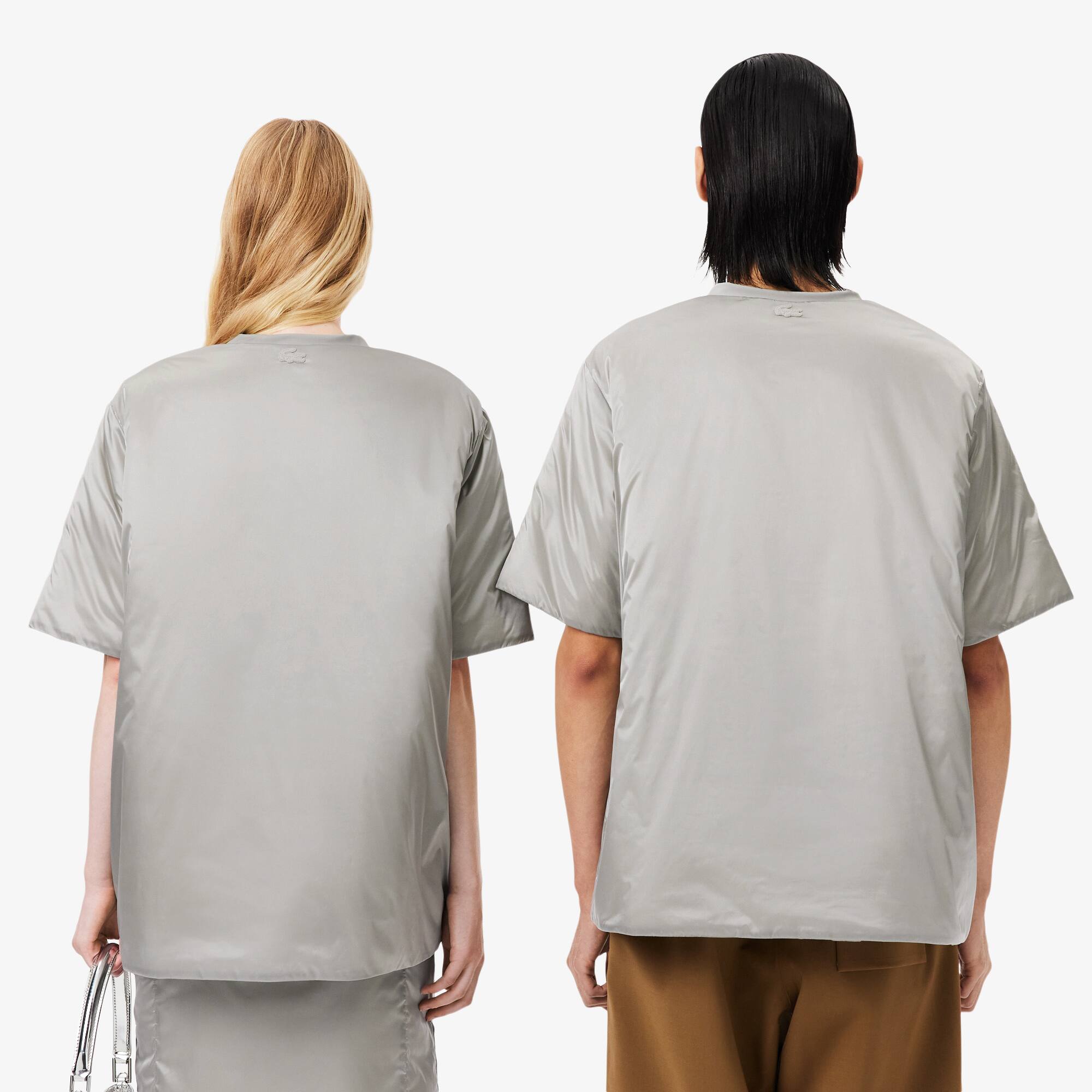 Thumbnail - Lacoste Glänzendes und gefüttertes T-Shirt Runway - Grau Size S