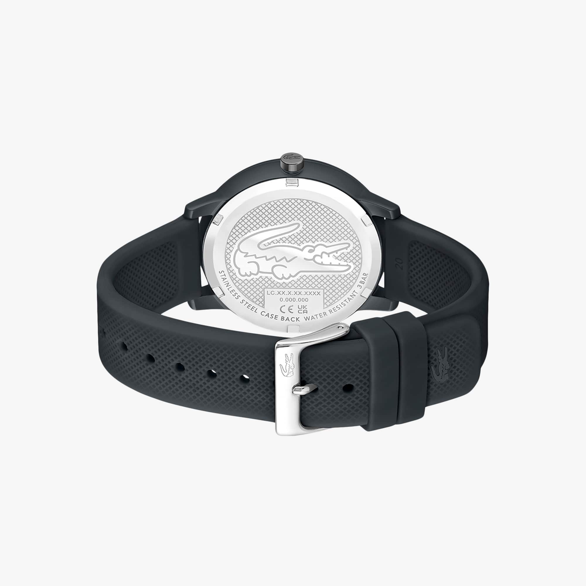 Thumbnail - Lacoste Lacoste MOVE 12.12 Dreizeigeruhr aus schwarzem Silikon - SANS COLORIS Size One Size