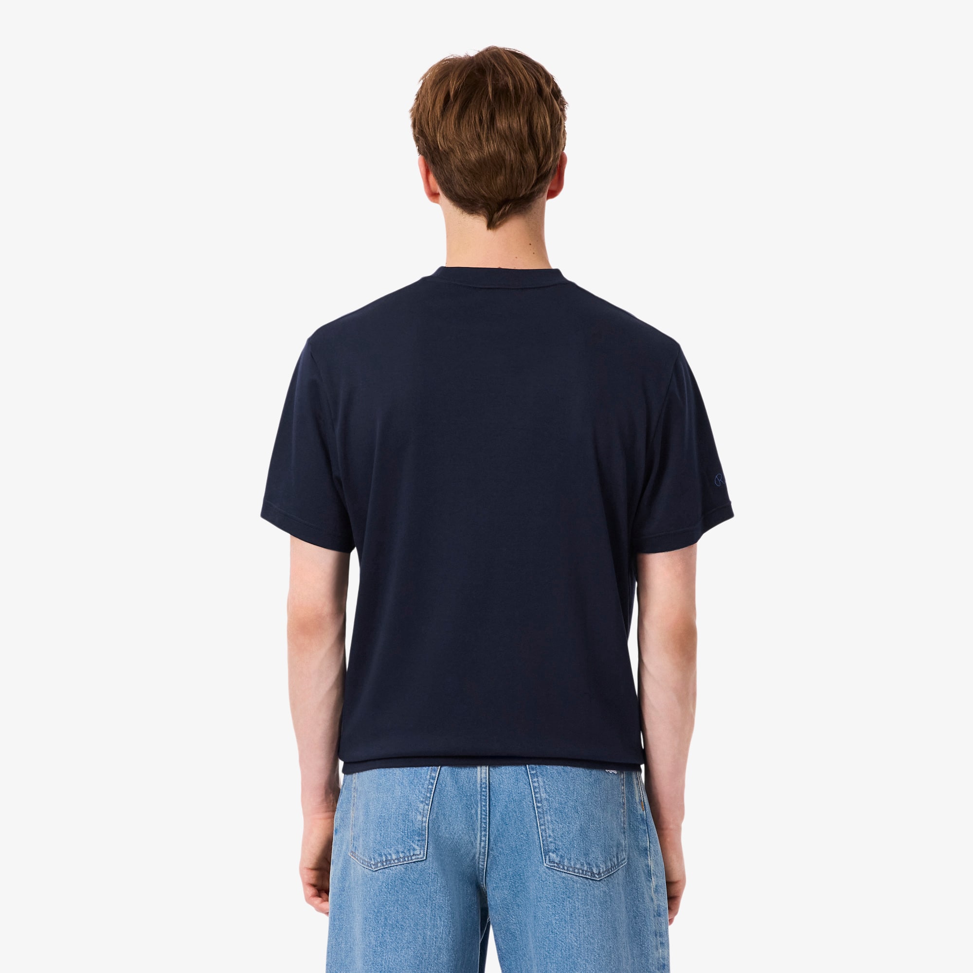 Thumbnail - Lacoste T-Shirt mit traditiOneller Stickerei - Navy Blau Size S