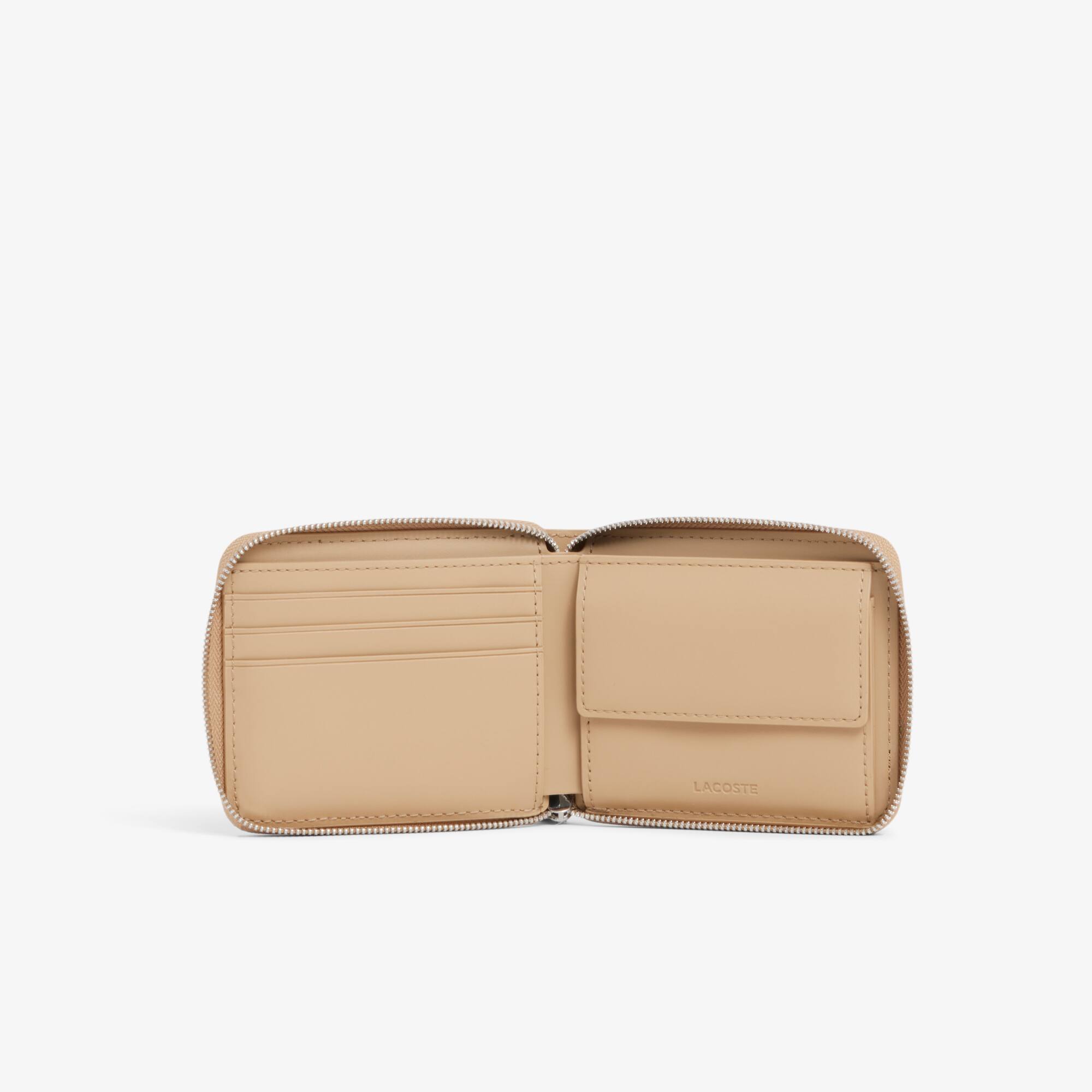 Thumbnail - Lacoste Brieftasche mit Reißverschluss und Monogramm - MONO VIENNOIS OTTER Size One Size