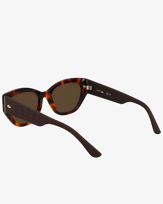 Rechteckige Acetat-Sonnenbrille mit Monogramm