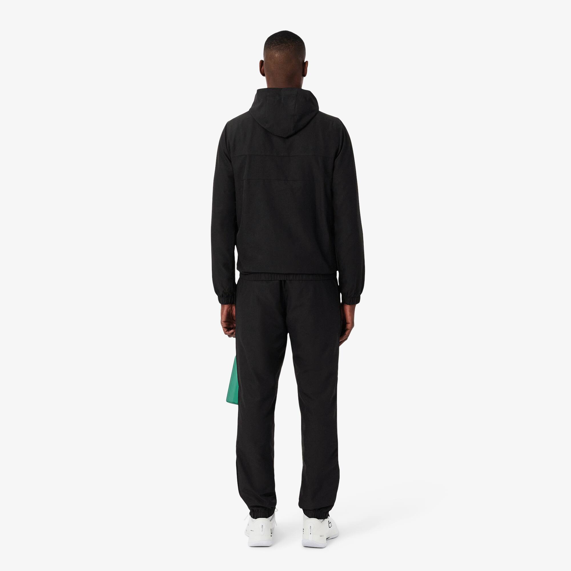 Thumbnail - Lacoste Sport-Trainingsanzug aus Diamant-Taft - Schwarz Size L