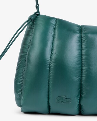 Runway gl&auml;nzende, wattierte Handtasche aus Nylon