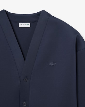 Oversized-Cardigan mit gestickter Unterschrift