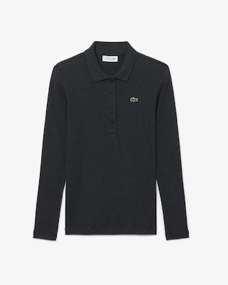 Slim Fit-Polohemd L.12.D aus gerippter Baumwolle