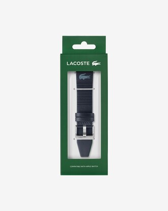 Unisex LACOSTE Apple Watch-Lederband in blau