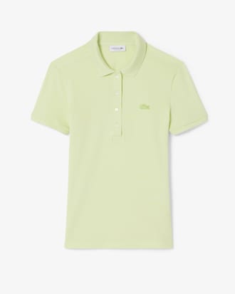 Slim Fit Damen LACOSTE Poloshirt aus Stretch-Baumwoll-Piqu&eacute;