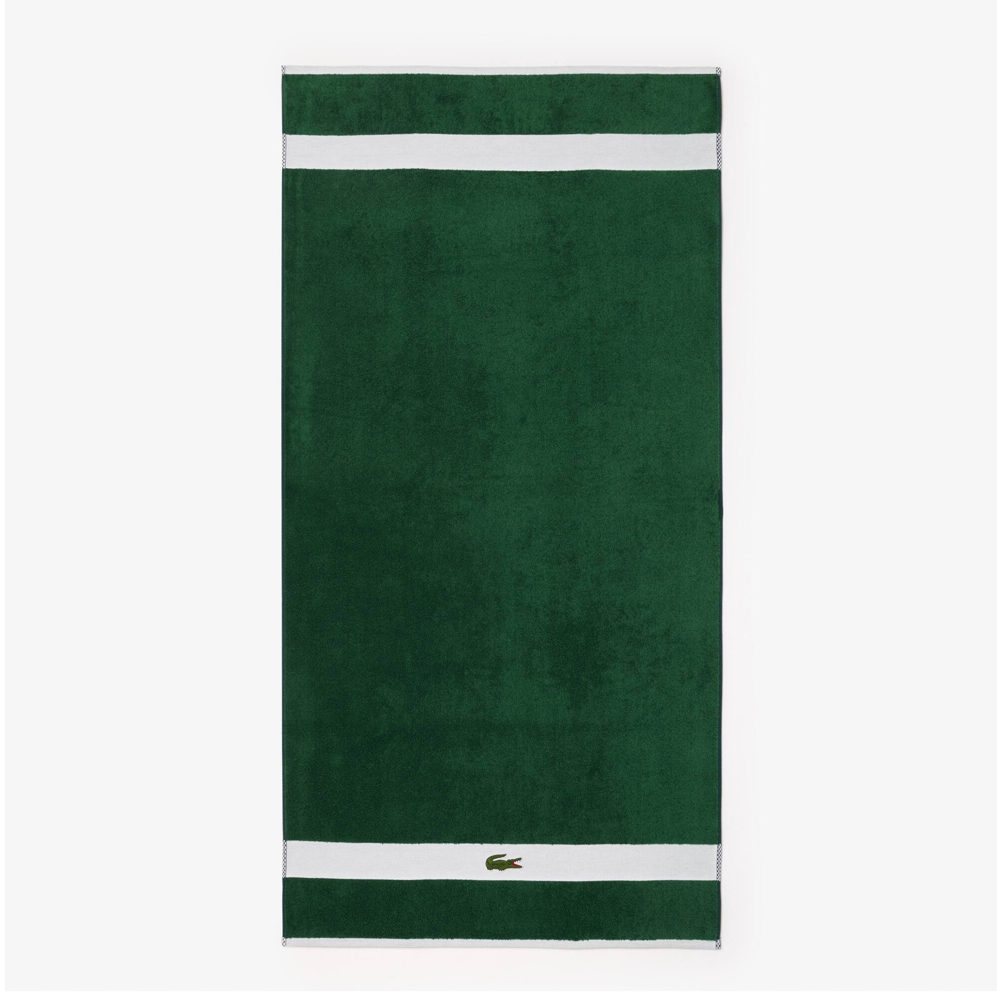 Thumbnail - Lacoste L Casual Handtuch - VERT Size 70 x 140 cm