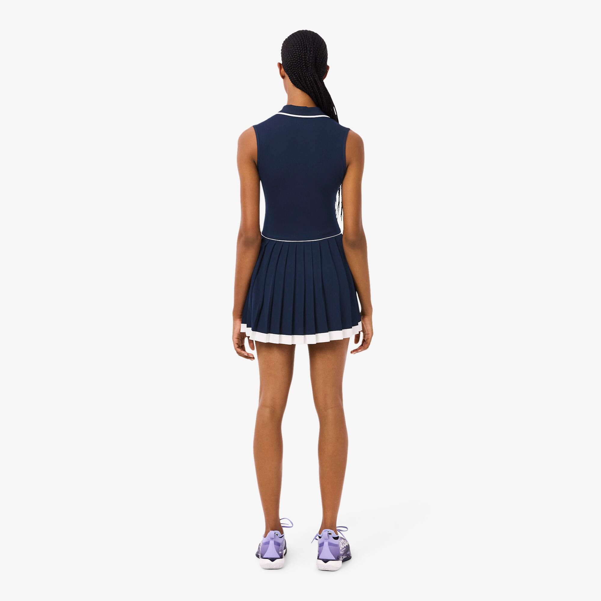 Thumbnail - Lacoste Tenniskleid Heritage mit Ultra Dry-Technologie - Navy Blau / Weiß / Navy Blau Size 44