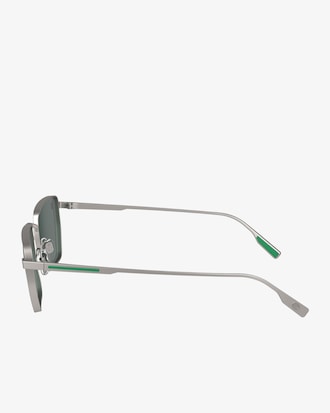 Rechteckige Metall-Sonnenbrille Retro