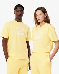 T-Shirt aus Baumwolle mit Signatur-Print