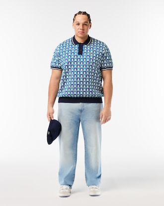 5 Taschen Indigo-Jeans im geraden Schnitt