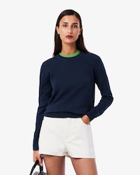 Pullover aus 3D-Strick mit Rundhalsausschnitt