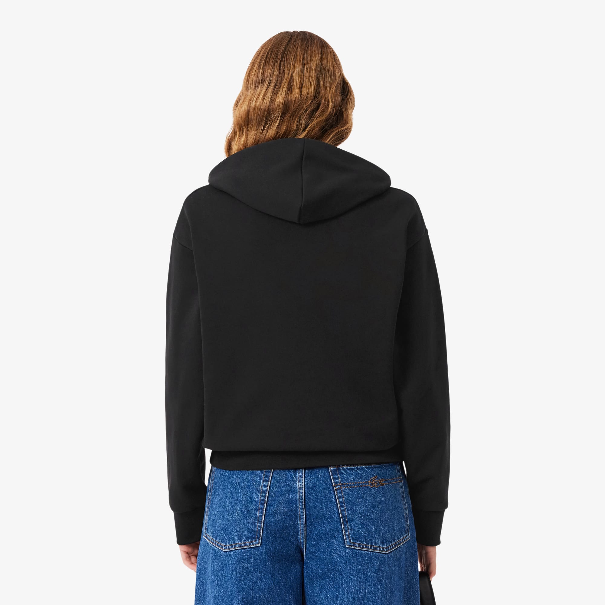 Thumbnail - Lacoste Übergroßer Hoodie aus Fleece - Schwarz Size 40