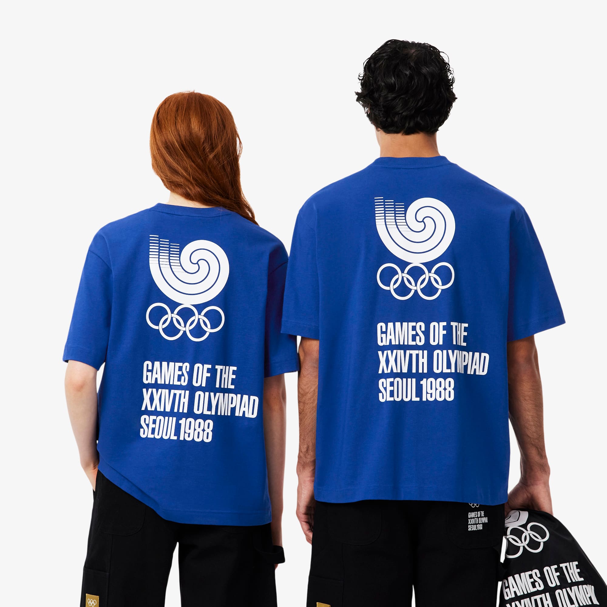 Thumbnail - Lacoste T-Shirt Olympic Heritage Seoul 1988 - Blau Size M