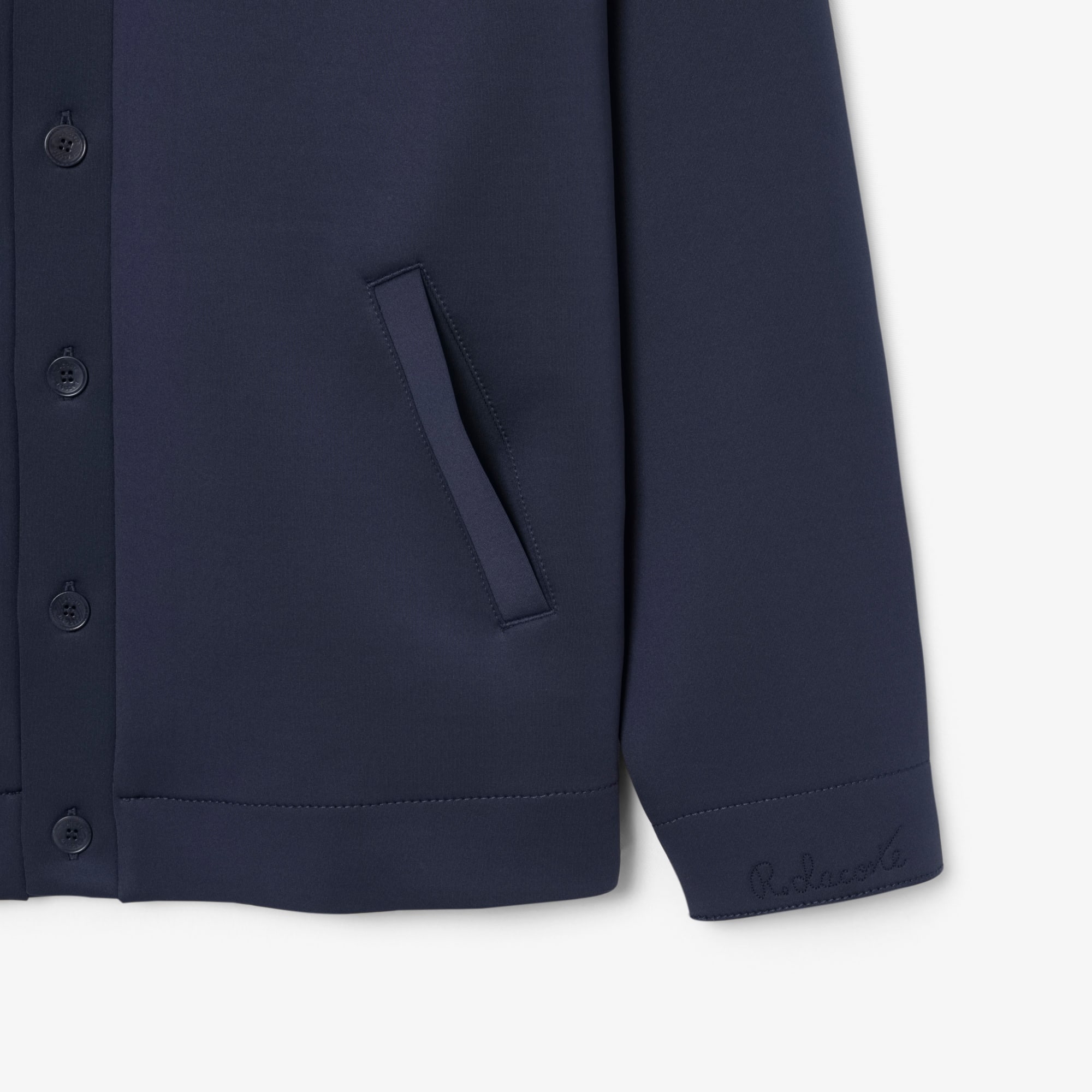 Thumbnail - Lacoste Oversized-Cardigan mit gestickter Unterschrift - Dunkelgrau Size XXL