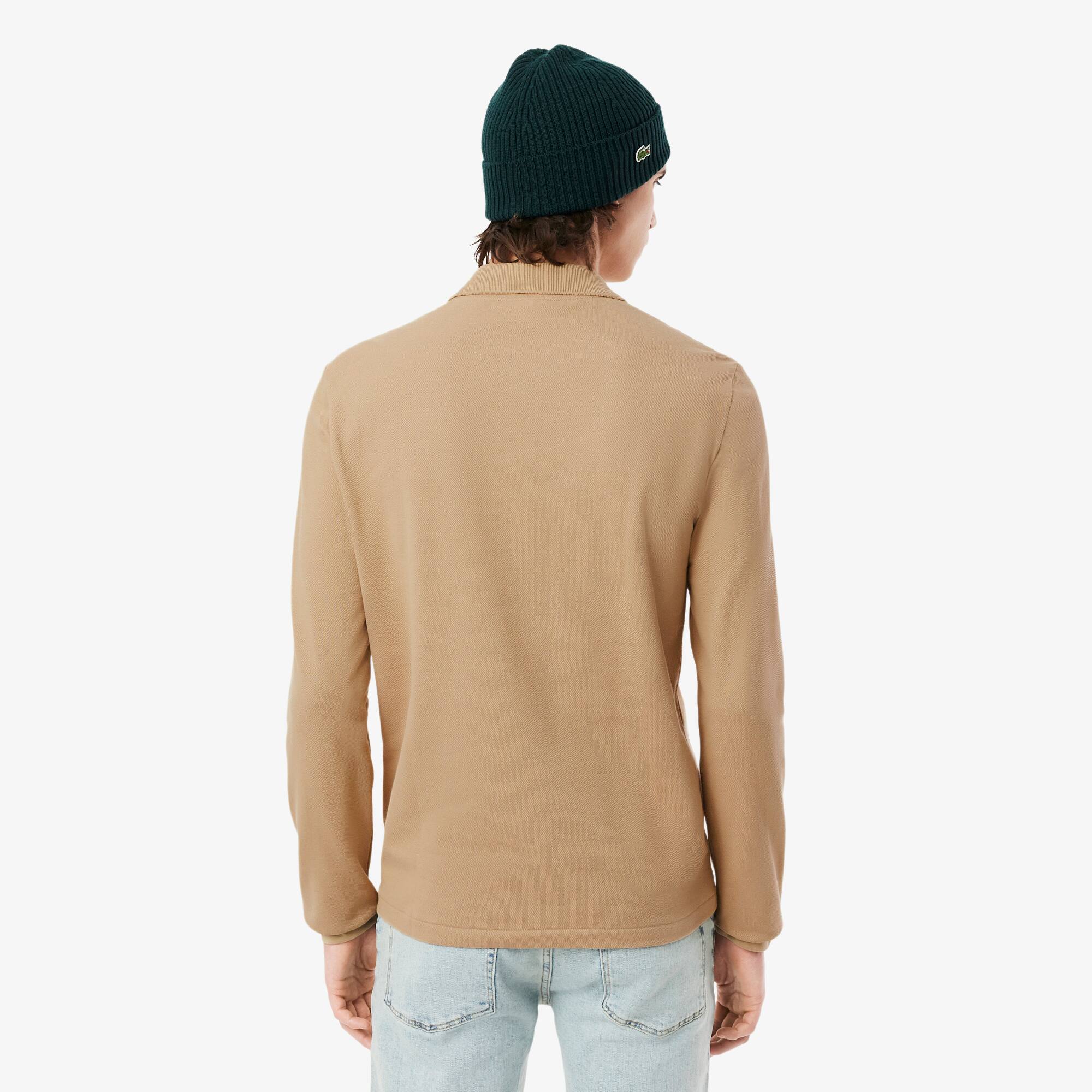 Thumbnail - Lacoste Classic Fit-Polohemd L.12.12 mit langen Ärmeln - Beige Size 11 - 6XL