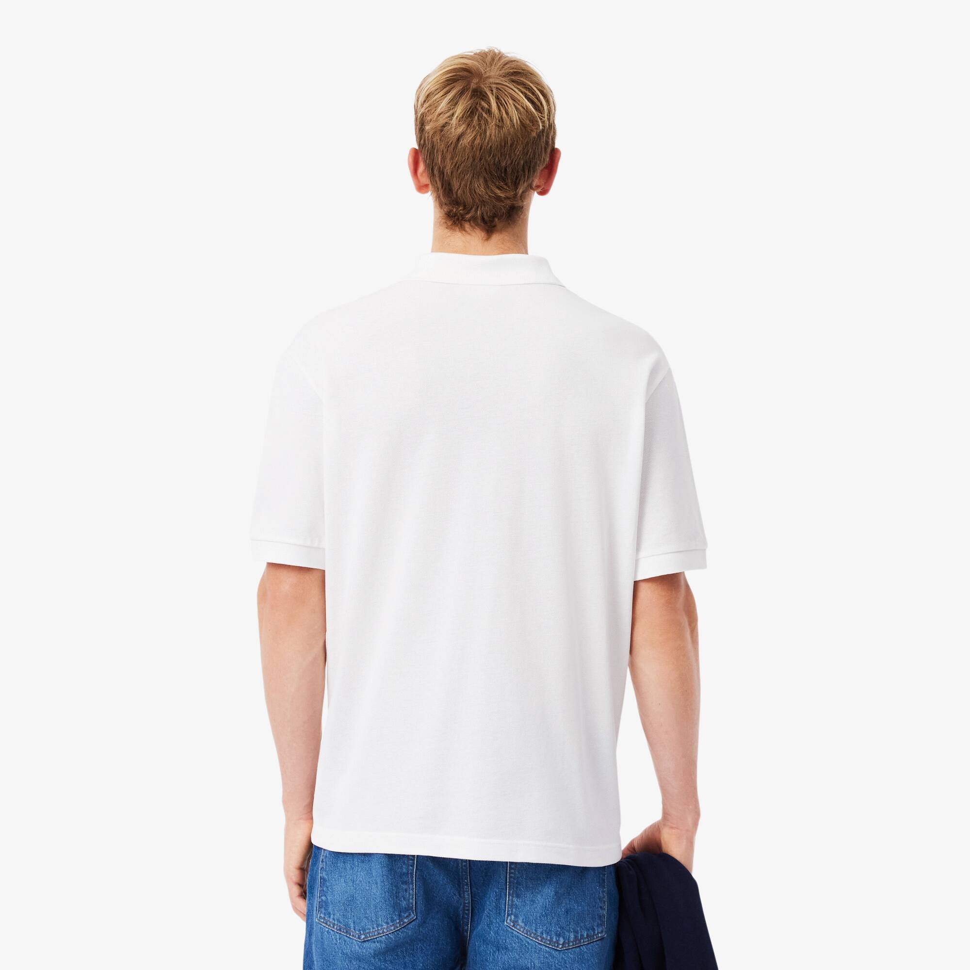 Thumbnail - Lacoste Loose Fit-Polohemd aus schwerem Piqué - Weiß Size S