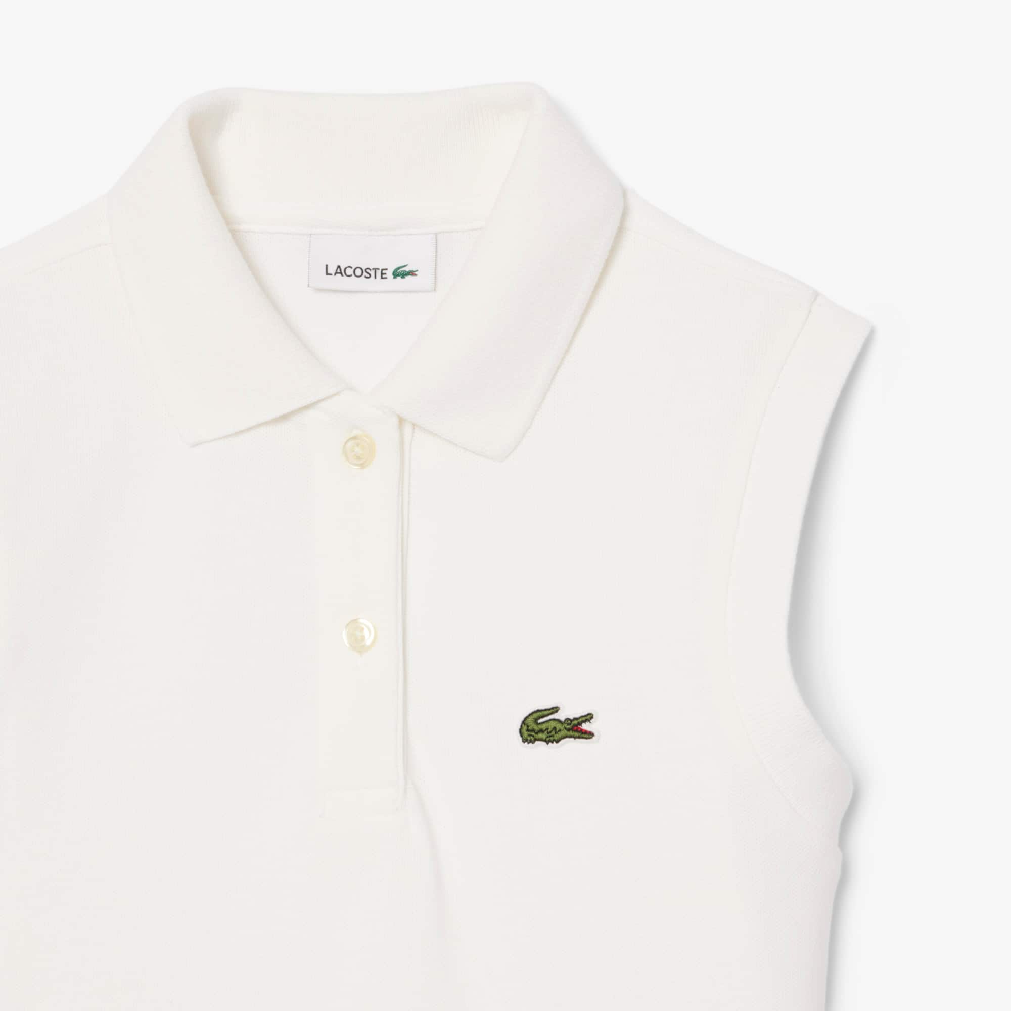 Thumbnail - Lacoste Ärmelloses Kleid aus Stretch-Piqué - Weiß Size 12 - 16A