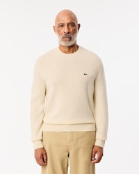 Pullover aus Tuchwolle mit Rundhalsausschnitt
